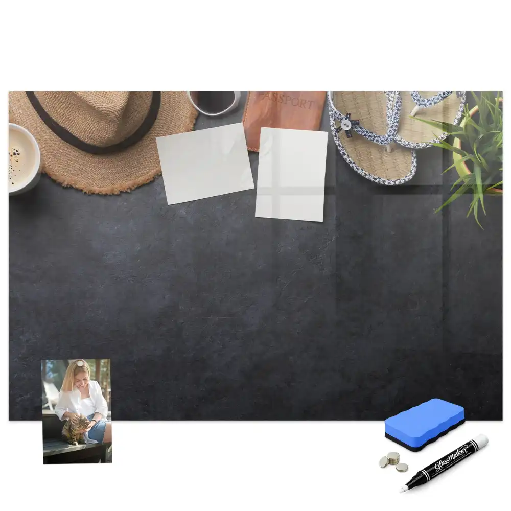 Tableau magnétique pour enfants avec feutre motif vacances