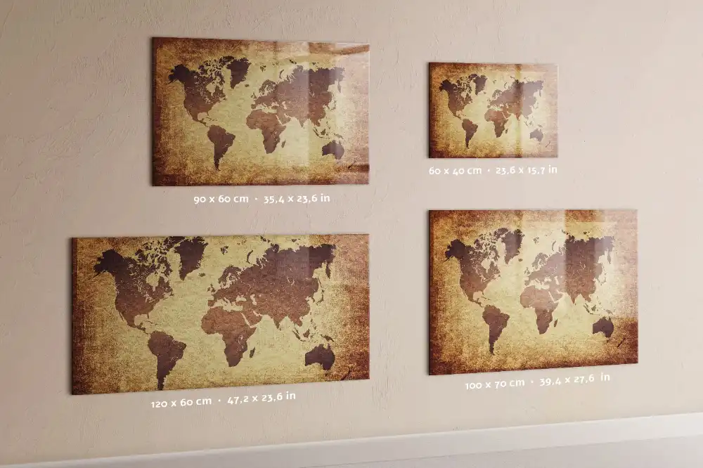 Tableau magnétique carte du monde classique à dessiner