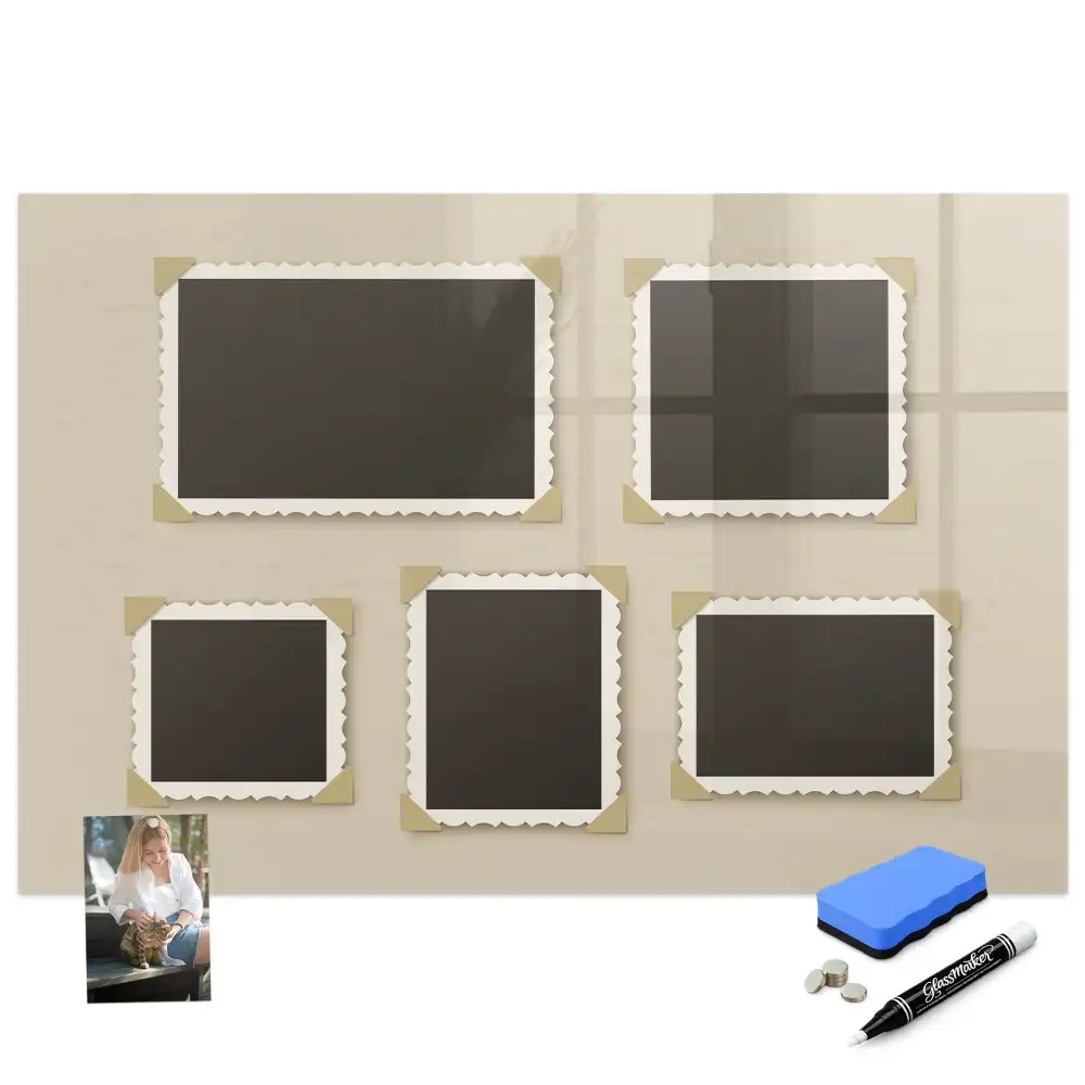 Tableau blanc magnétique effaçable à sec avec cadre classique