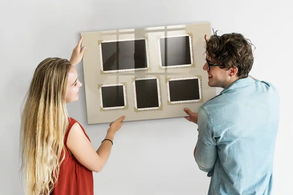 Tableau blanc magnétique effaçable à sec avec cadre classique
