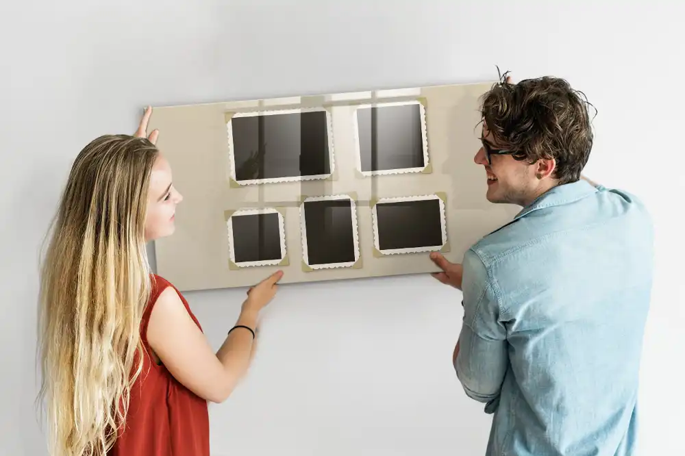 Tableau blanc magnétique effaçable à sec avec cadre classique