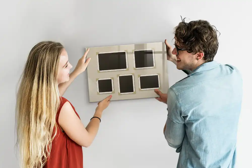Tableau blanc magnétique effaçable à sec avec cadre classique