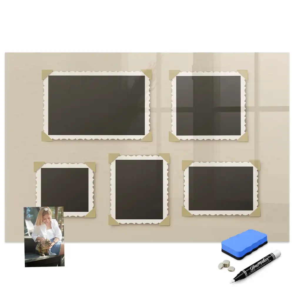 Tableau blanc magnétique effaçable à sec avec cadre classique