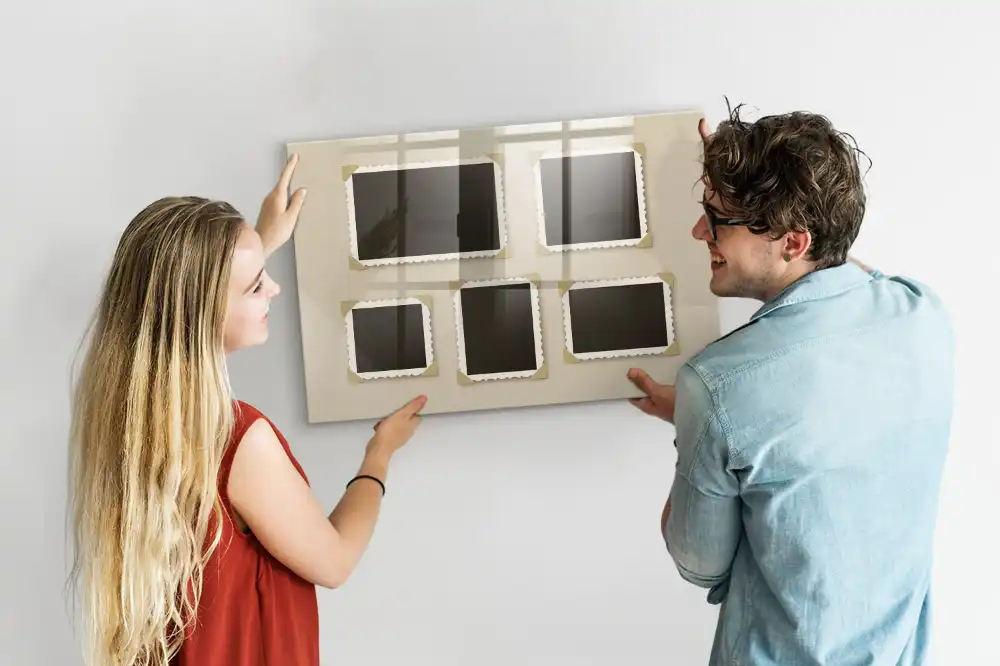 Tableau blanc magnétique effaçable à sec avec cadre classique