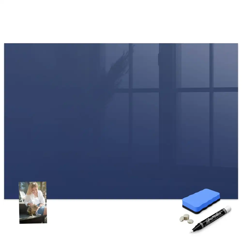 Tableau magnétique bleu marine avec feutre
