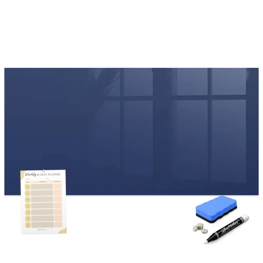 Tableau magnétique bleu marine avec feutre