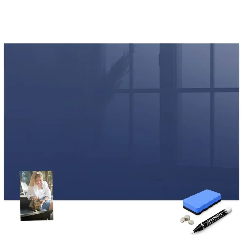 Tableau magnétique bleu marine avec feutre