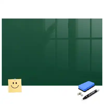 Tableau blanc magnétique effaçable à sec vert bouteille