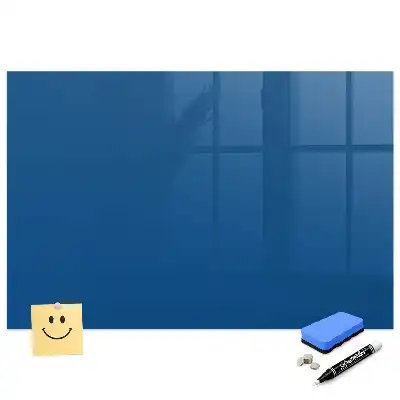 Tableau blanc magnétique effaçable à sec bleu
