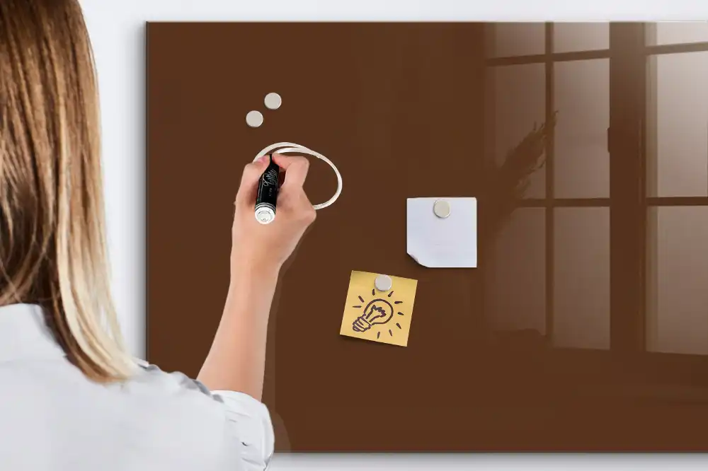 Tableau magnétique pour dessin de couleur brune