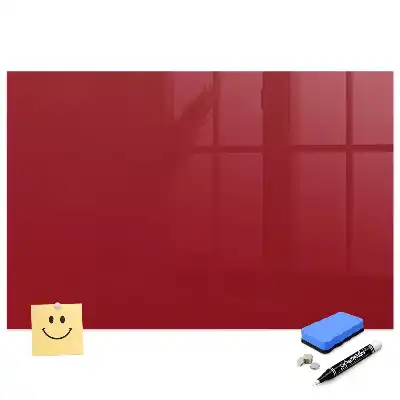 Tableau blanc magnétique effaçable à sec rouge