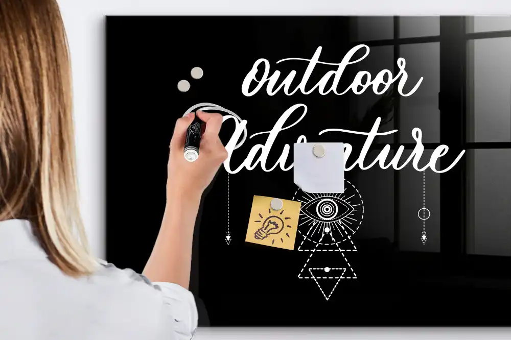 Tableau magnétique pour dessin motif expédition en montagne