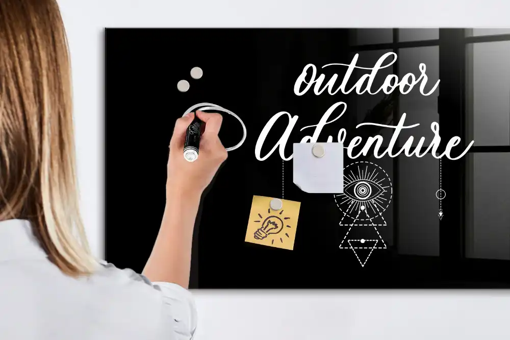 Tableau magnétique pour dessin motif expédition en montagne