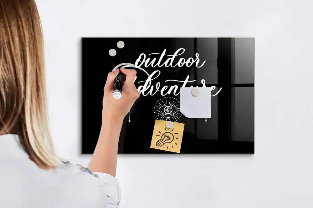 Tableau magnétique pour dessin motif expédition en montagne