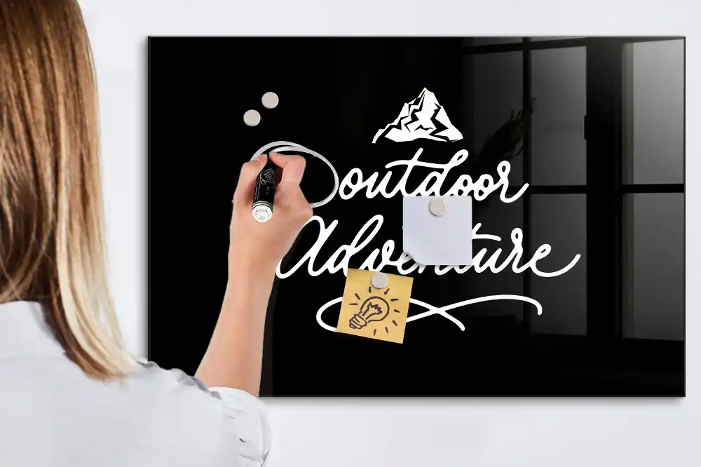 Tableau de dessin magnétique thème randonnée en forêt