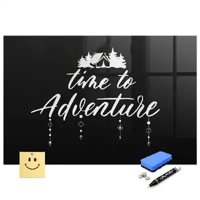 Tableau magnétique L'heure est à l'aventure avec feutre