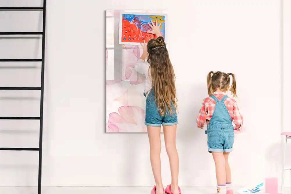 Tableau blanc magnétique effaçable à sec motif paysage pictural