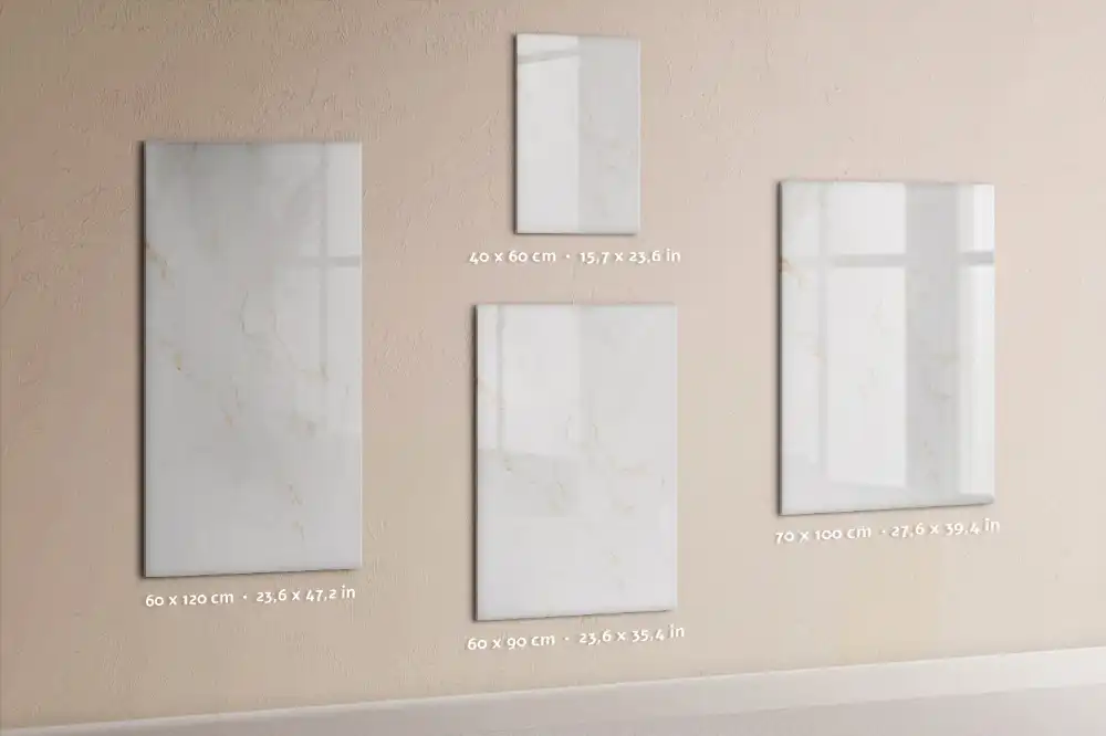 Tableau magnétique avec feutre motif marbre chic
