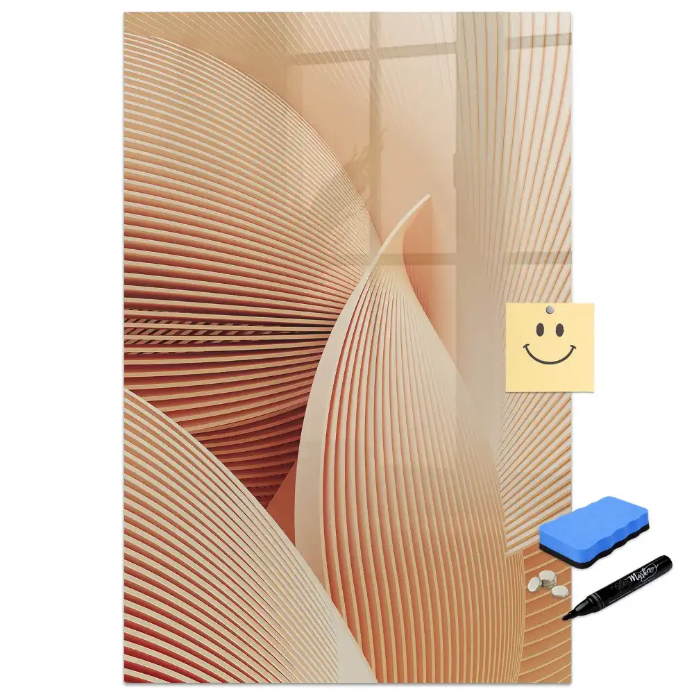 Tableau magnétique pour dessin motif abstrait ondulé