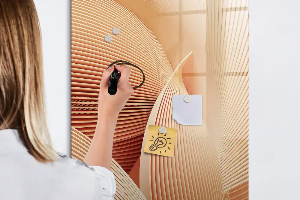 Tableau magnétique pour dessin motif abstrait ondulé