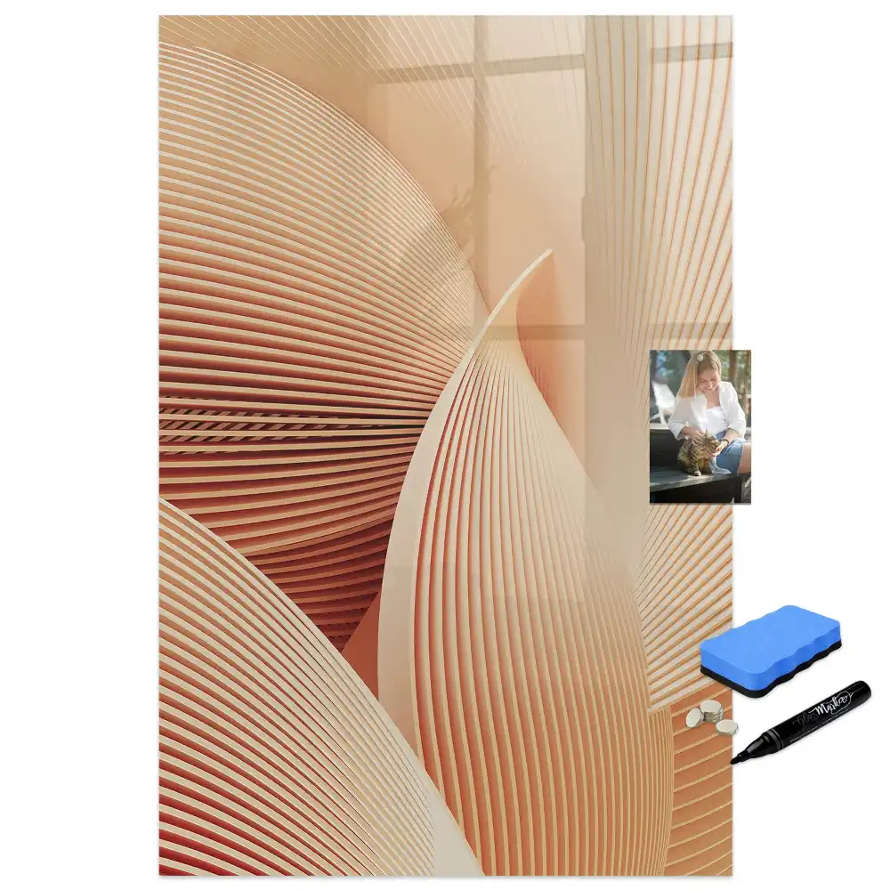 Tableau magnétique pour dessin motif abstrait ondulé