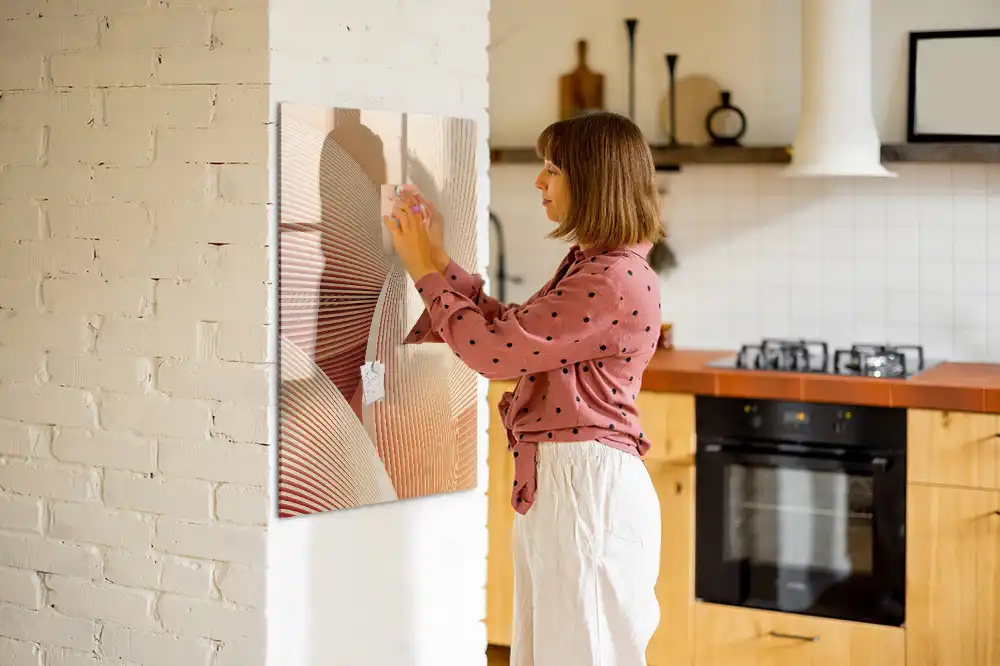 Tableau magnétique pour dessin motif abstrait ondulé