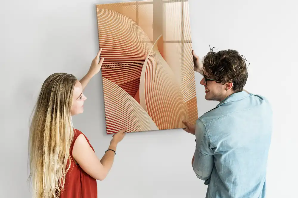 Tableau magnétique pour dessin motif abstrait ondulé