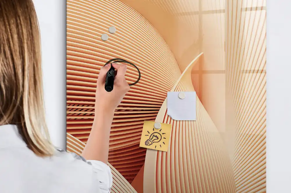 Tableau magnétique pour dessin motif abstrait ondulé