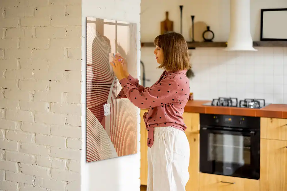 Tableau magnétique pour dessin motif abstrait ondulé