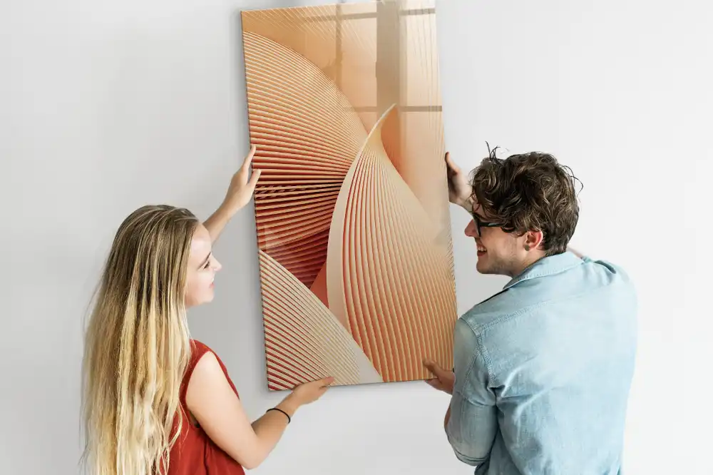 Tableau magnétique pour dessin motif abstrait ondulé