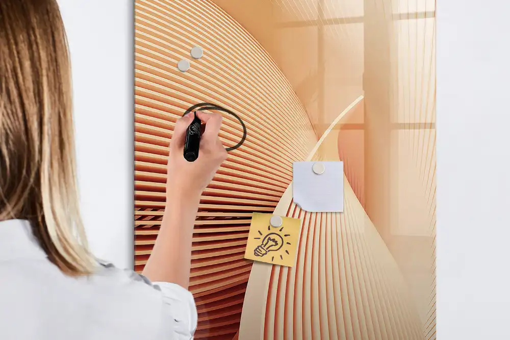 Tableau magnétique pour dessin motif abstrait ondulé