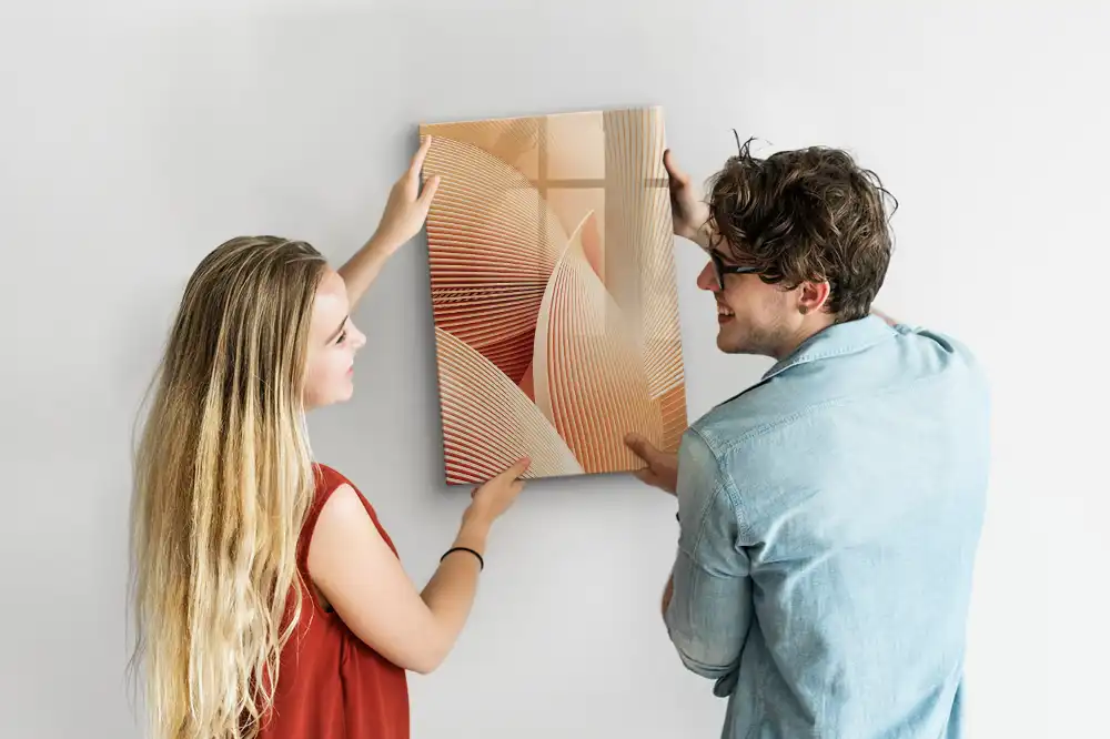 Tableau magnétique pour dessin motif abstrait ondulé