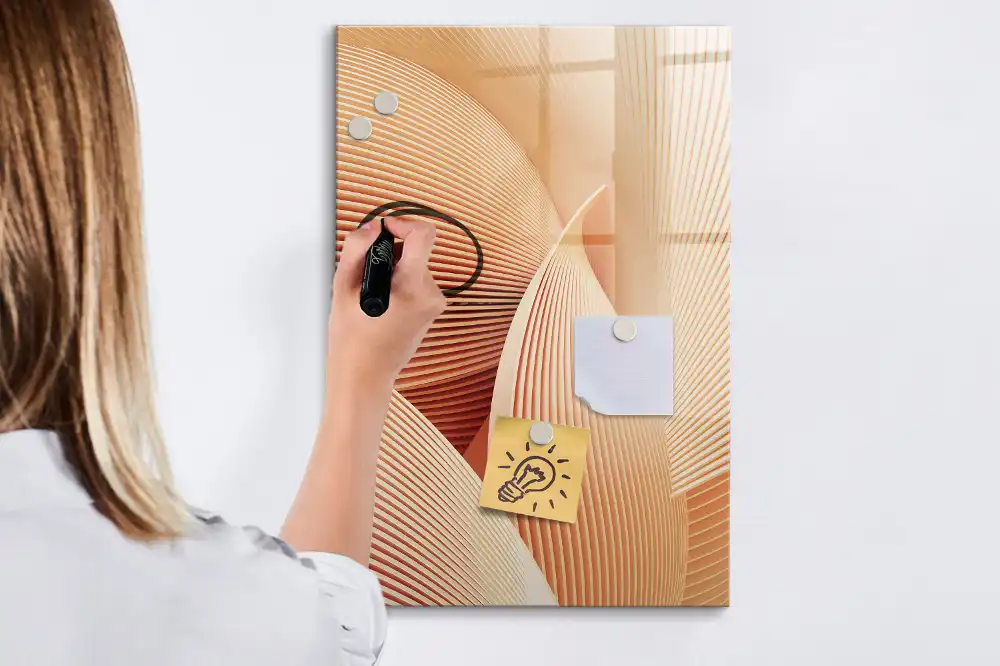 Tableau magnétique pour dessin motif abstrait ondulé
