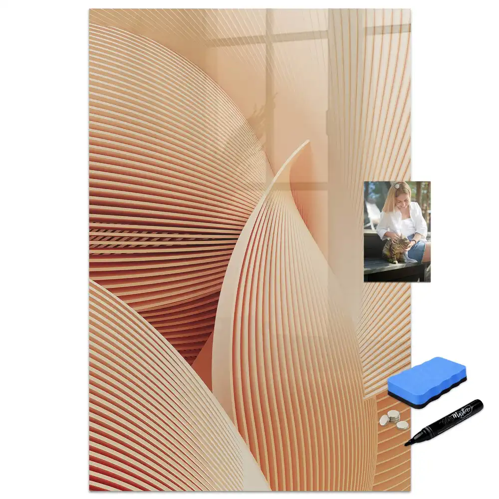 Tableau magnétique pour dessin motif abstrait ondulé
