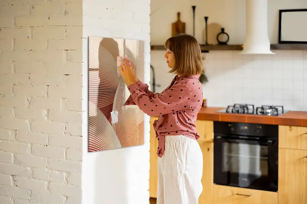 Tableau magnétique pour dessin motif abstrait ondulé