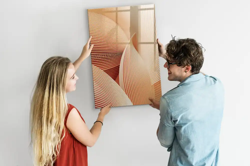 Tableau magnétique pour dessin motif abstrait ondulé