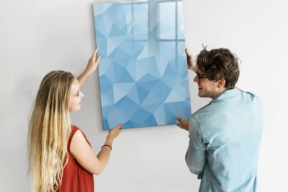 Tableau magnétique avec feutre et mosaïque triangulaire