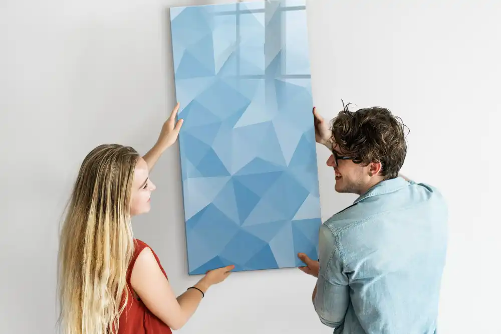 Tableau magnétique avec feutre et mosaïque triangulaire