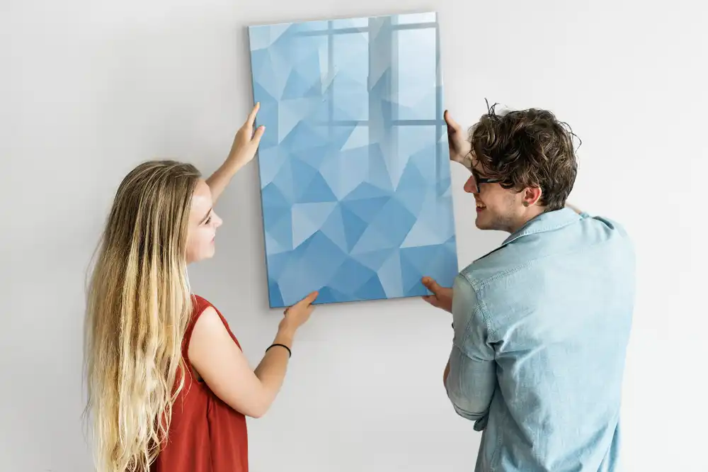 Tableau magnétique avec feutre et mosaïque triangulaire