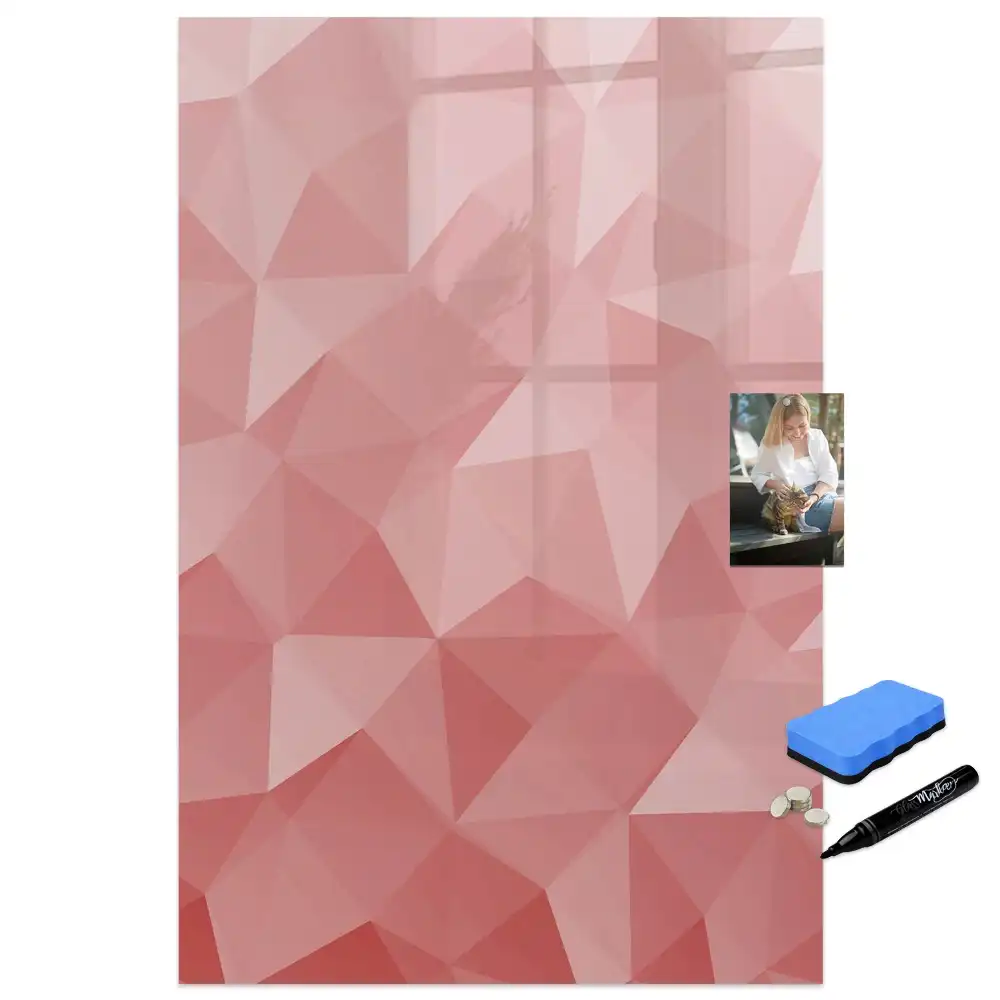 Tableau magnétique effaçable à motifs triangles abstraits