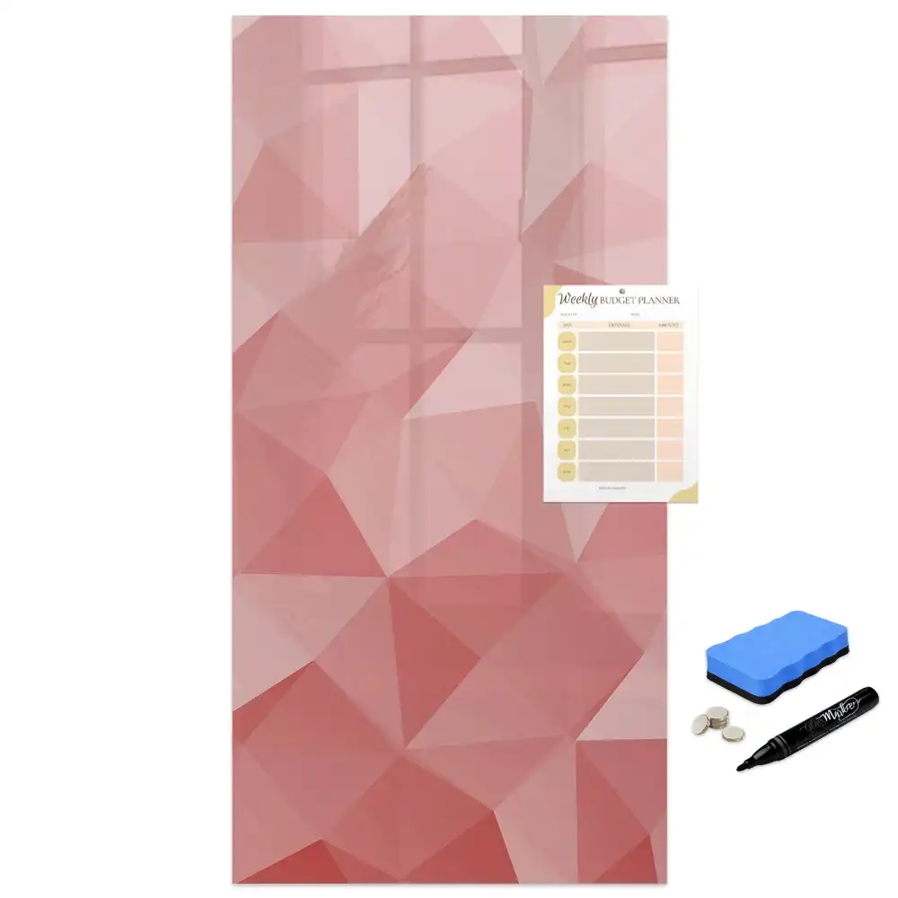 Tableau magnétique effaçable à motifs triangles abstraits