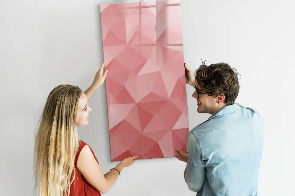 Tableau magnétique effaçable à motifs triangles abstraits