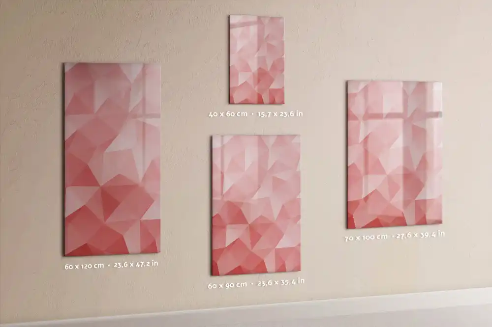 Tableau magnétique effaçable à motifs triangles abstraits