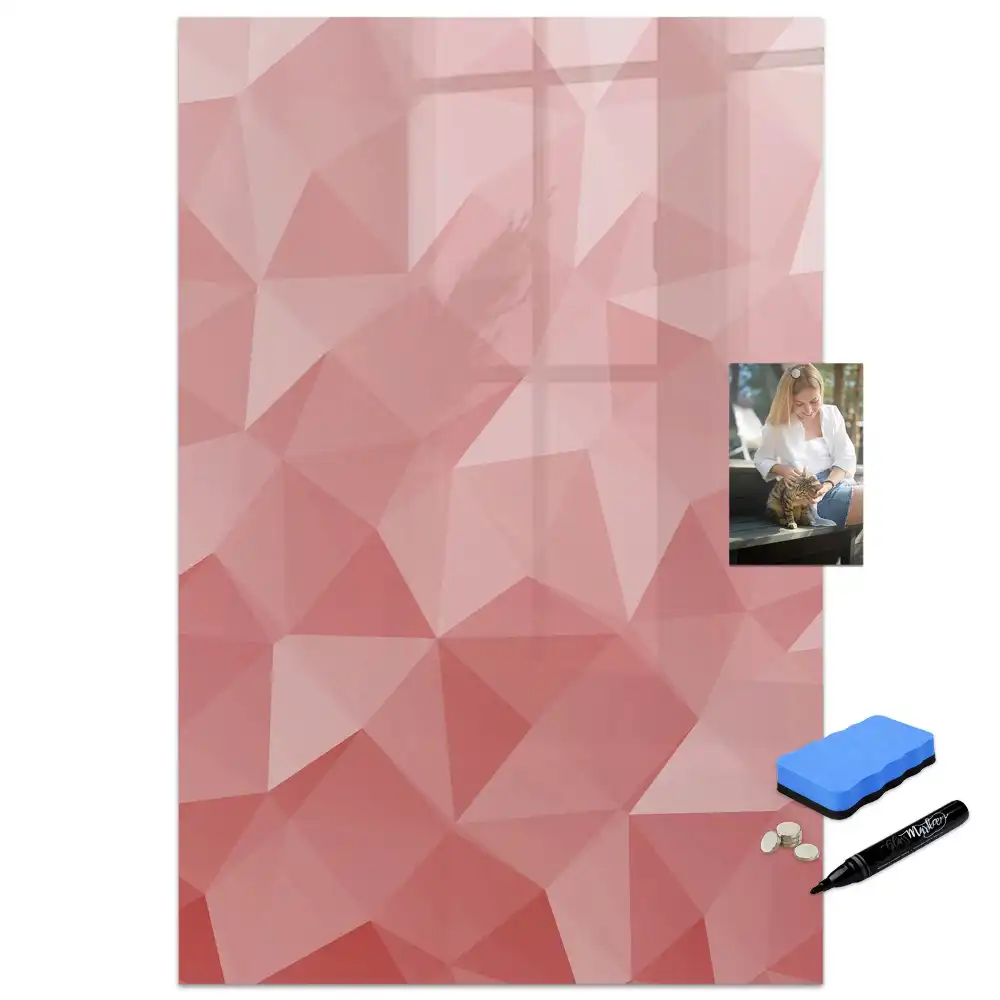 Tableau magnétique effaçable à motifs triangles abstraits