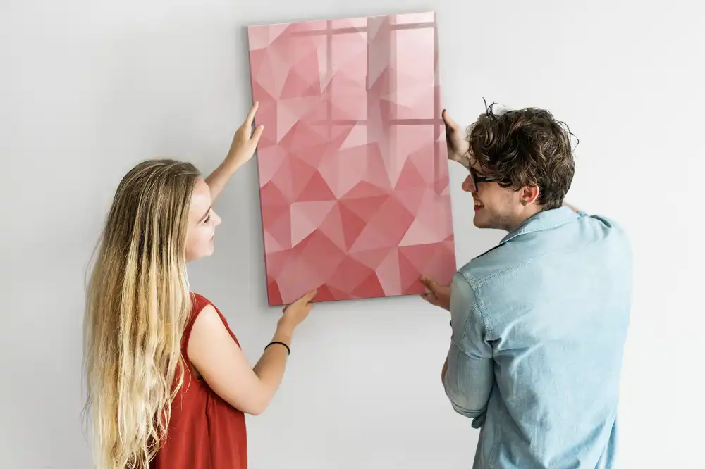 Tableau magnétique effaçable à motifs triangles abstraits