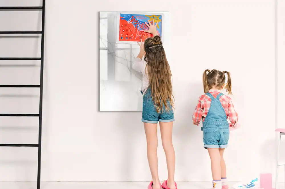 Tableau magnétique effaçable à motif marbre