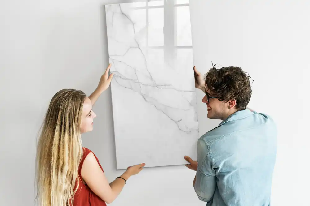 Tableau magnétique effaçable à motif marbre