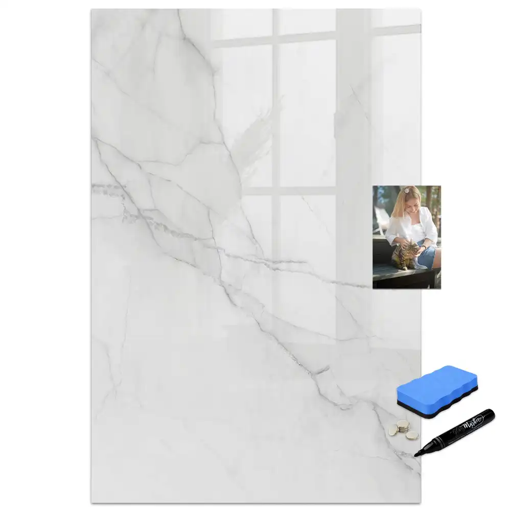 Tableau magnétique effaçable à motif marbre