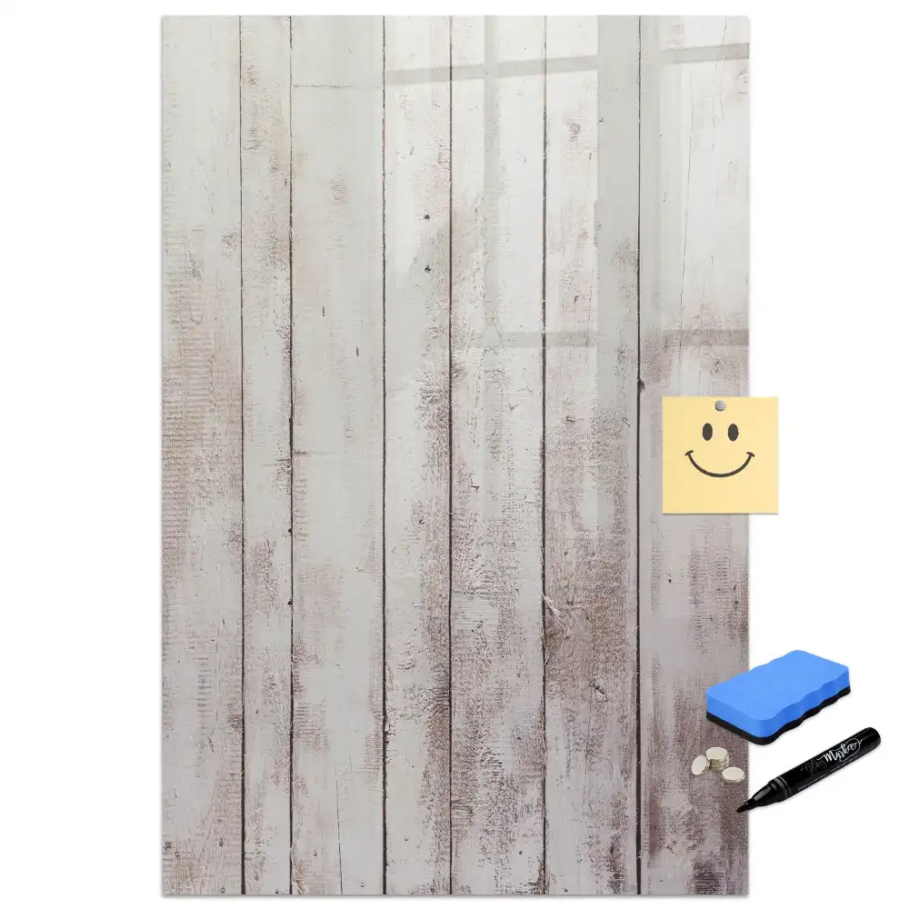 Tableau magnétique avec surface en bois naturel