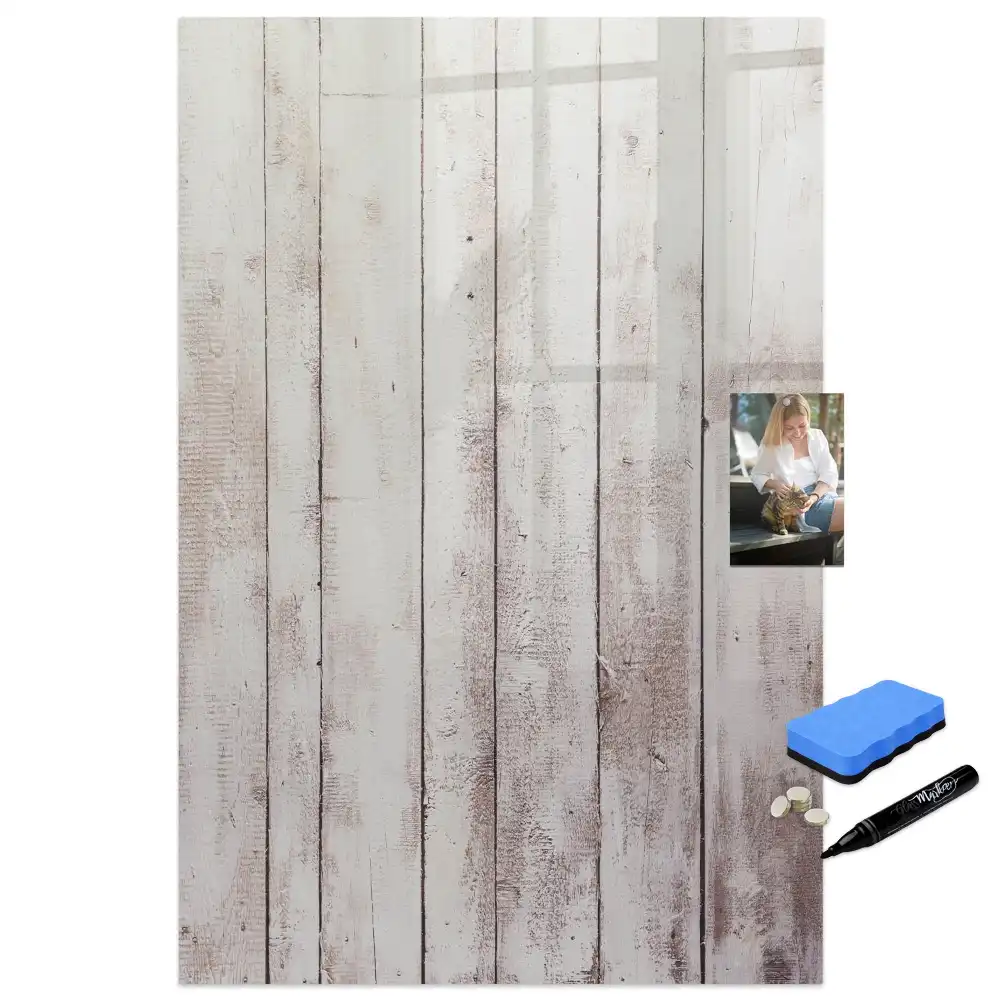 Tableau magnétique avec surface en bois naturel